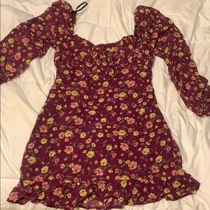 flowered purple dress !